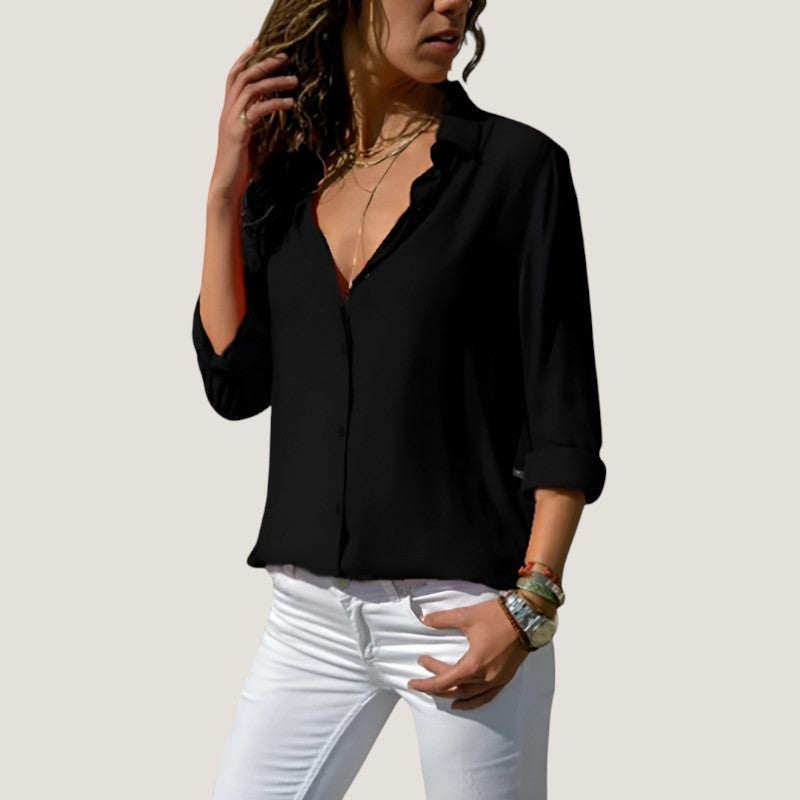 Kvinno Blus Chic och Tidlös 2