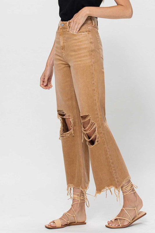 Kvinno Crop Flare Jeans Vintage 90-tal 3