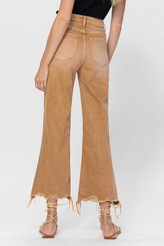 Kvinno Crop Flare Jeans Vintage 90-tal 4