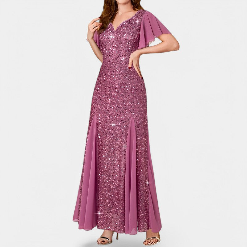 Kvinnors Aftonklänning Hjärtformad Urringning Polyester 1