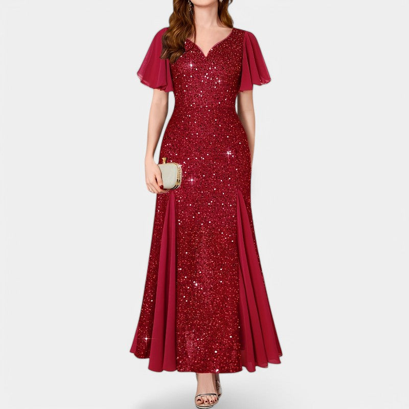 Kvinnors Aftonklänning Hjärtformad Urringning Polyester 4