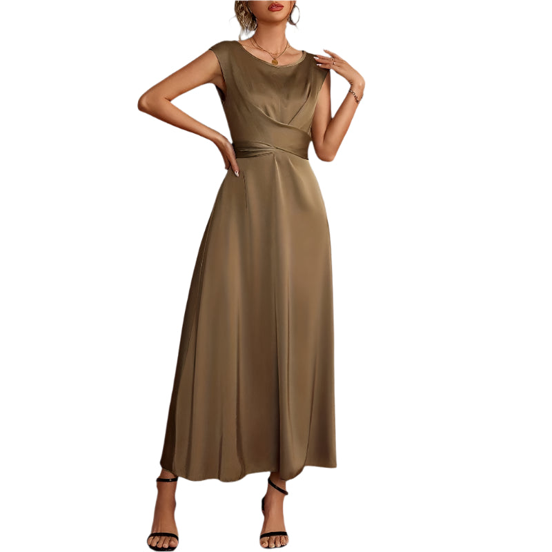 Kvinnors Aftonklänning Satin Utan Ärmar 0