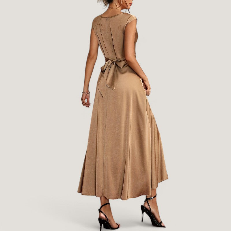 Kvinnors Aftonklänning Satin Utan Ärmar 8