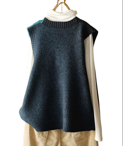 Kvinnors Ärmös V-hals Strandväst Patchwork 2