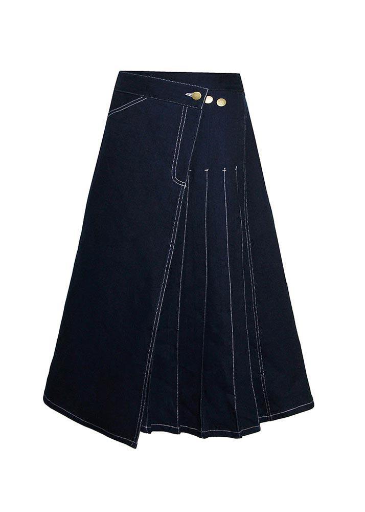Kvinnors Asymmetrisk Design Denim Kjol 3