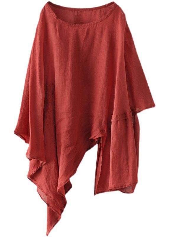 Kvinnors Asymmetrisk Design Sommarblus 4