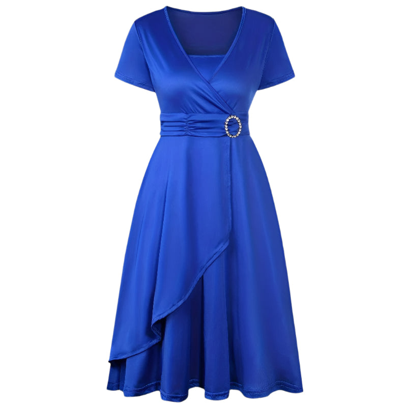 Kvinnors Asymmetrisk Klänning med Strass 0