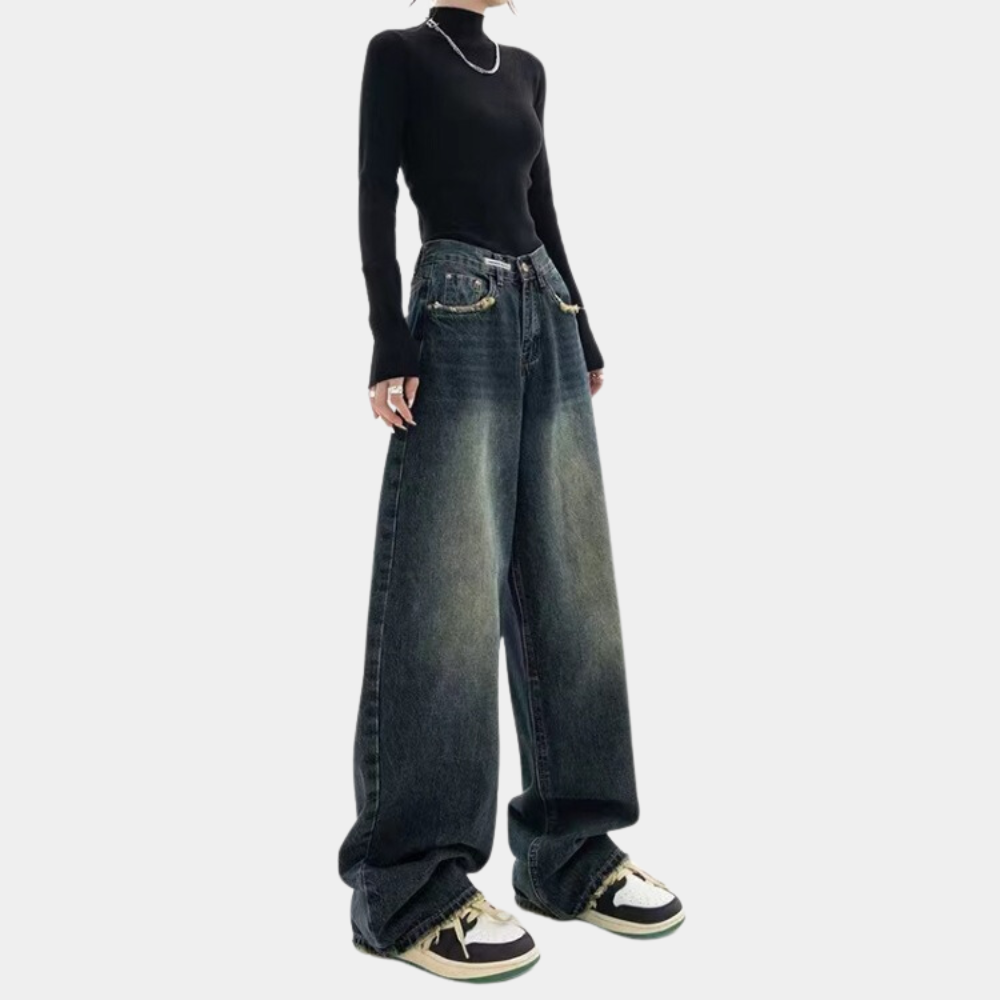 Kvinnors Baggy Jeans Boyfriend Fit 2