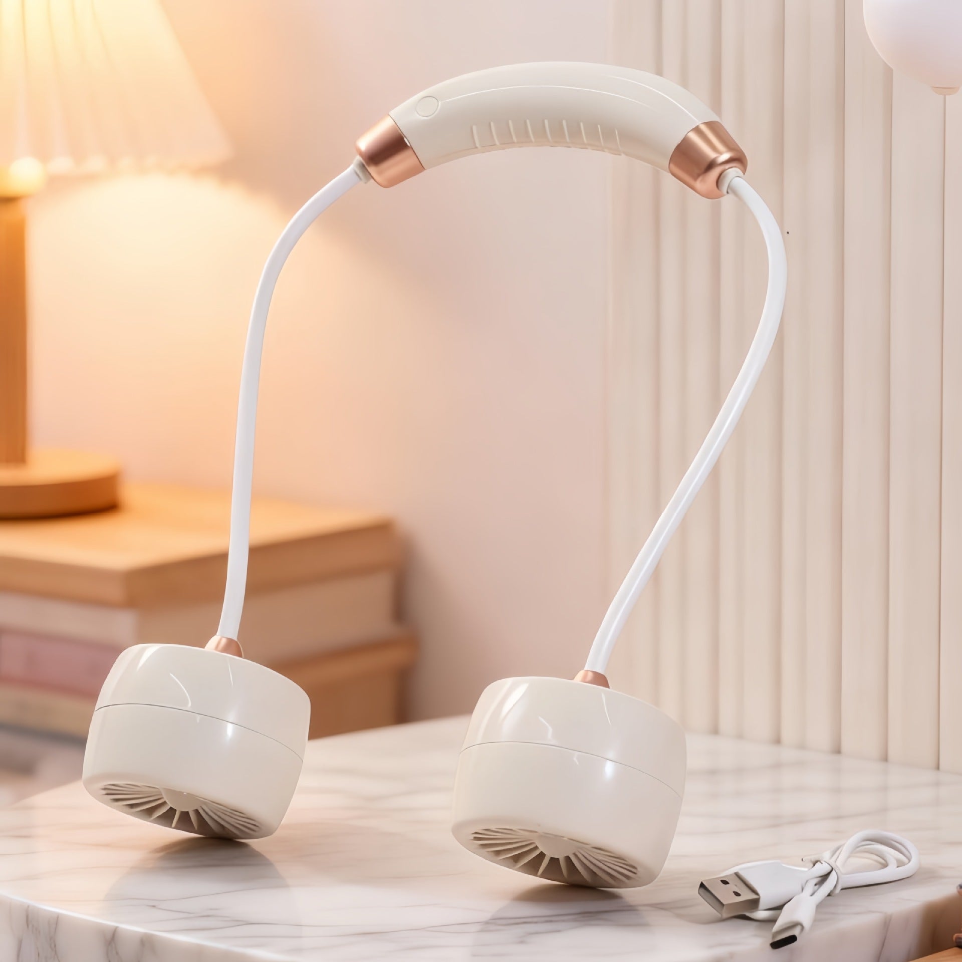 Kvinnors Bärbar Halsfläkt Flexibel Design 5