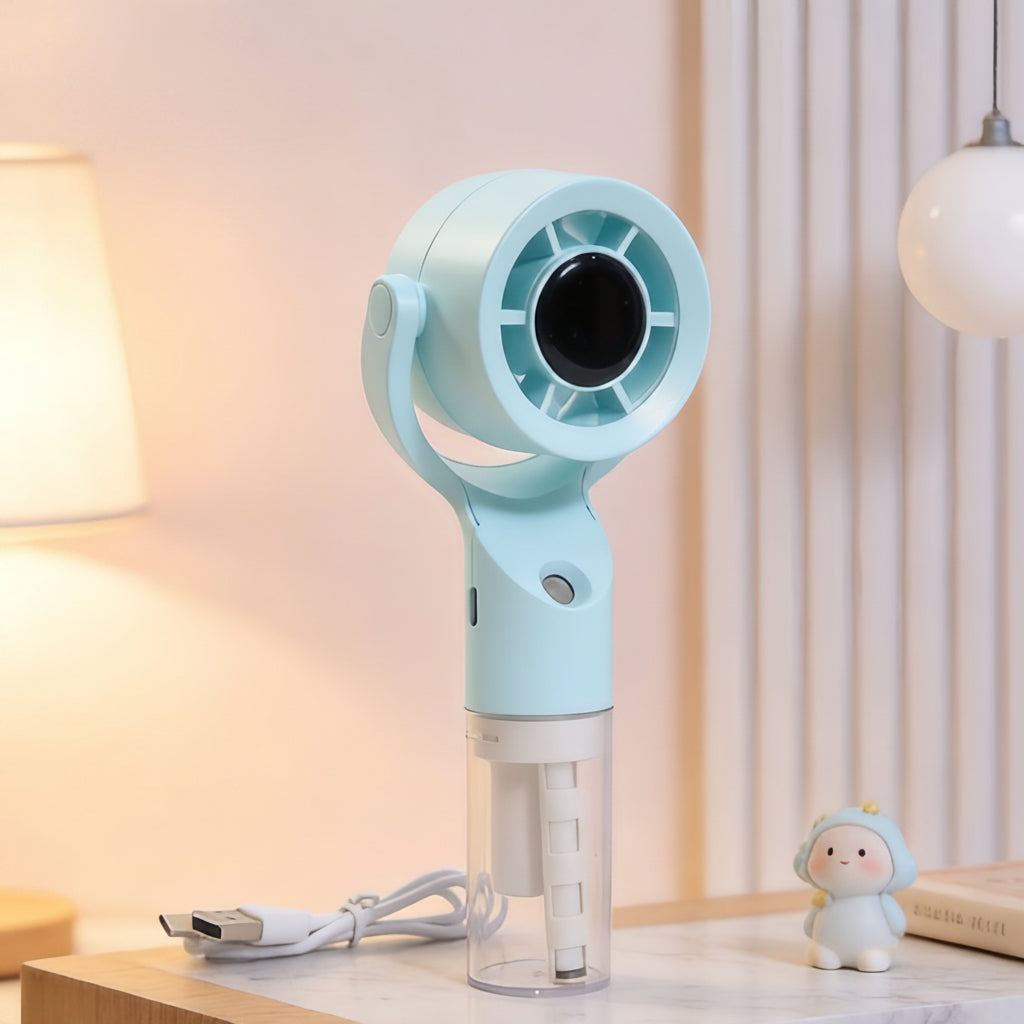 Kvinnors Bärbar Sprayfläkt Med USB-Laddning 9