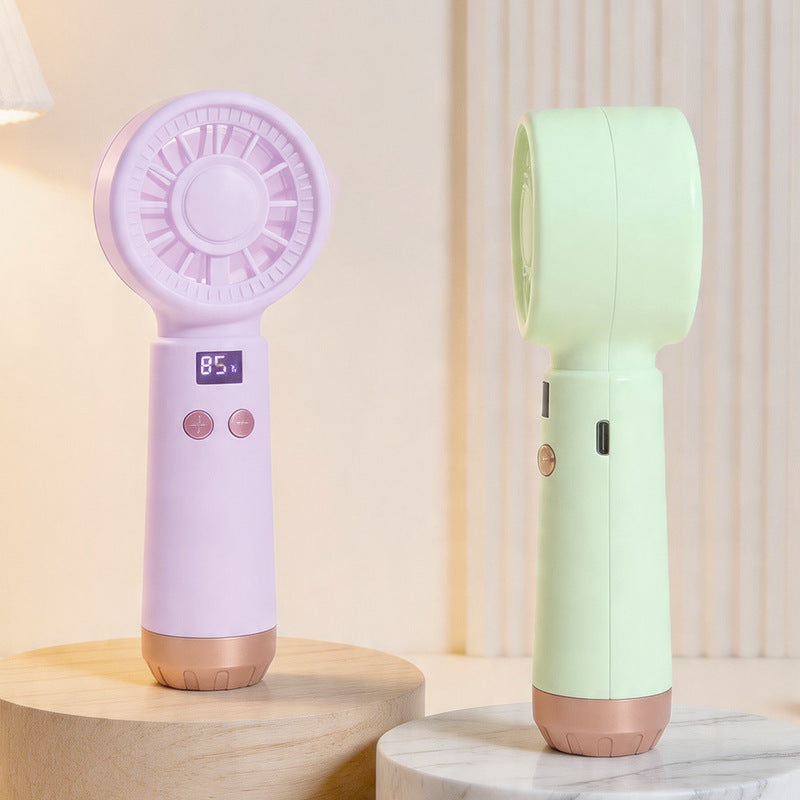 Kvinnors Bärbar USB-Fläkt med Temperaturdisplay och Fyra Hastighetsnivåer 2