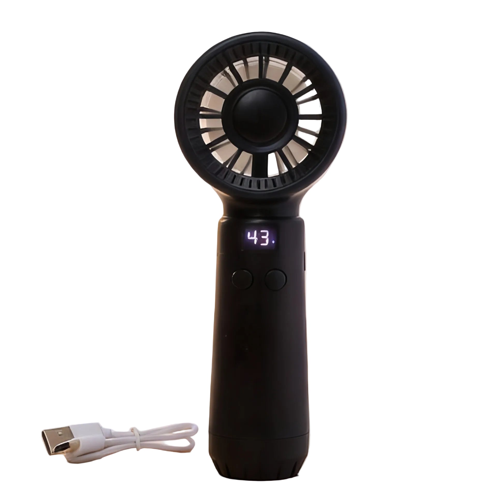 Kvinnors Bärbar USB-Fläkt med Temperaturdisplay och Fyra Hastighetsnivåer 6