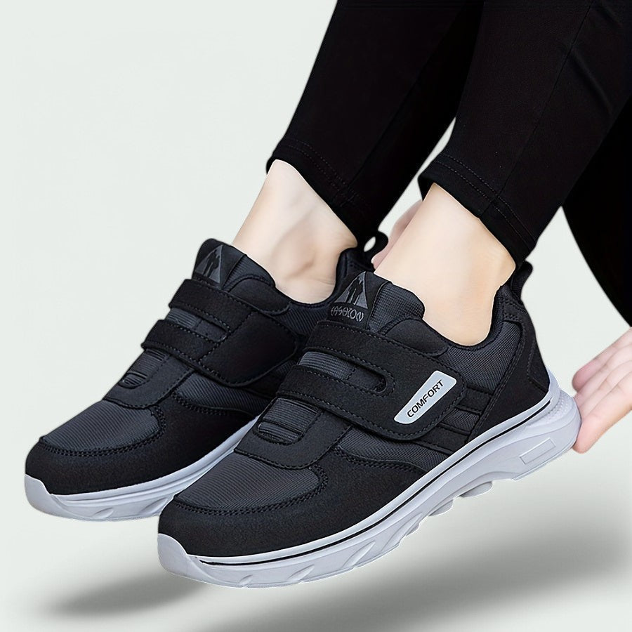 Kvinnors Bekväma Sneakers med Velcro och Andningsbart Material 2