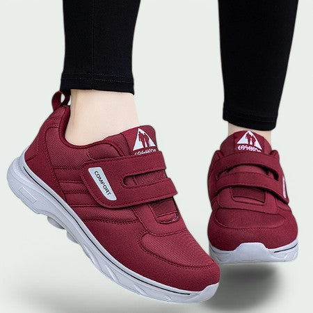 Kvinnors Bekväma Sneakers med Velcro och Andningsbart Material 4