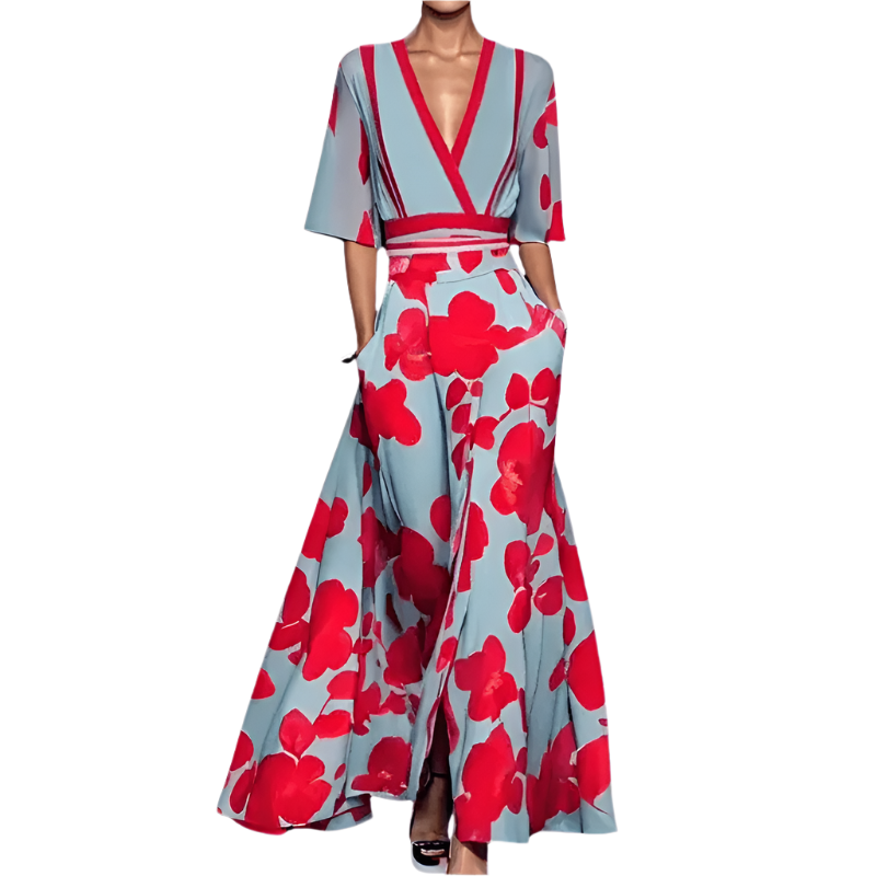 Kvinnors Blommig Klänning Ployester Flytande Design 0