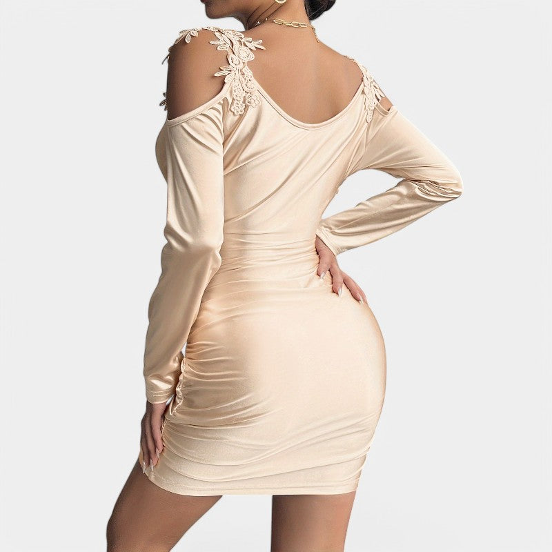 Kvinnors Bodycon Klänning Långa Ärmar Polyester 6