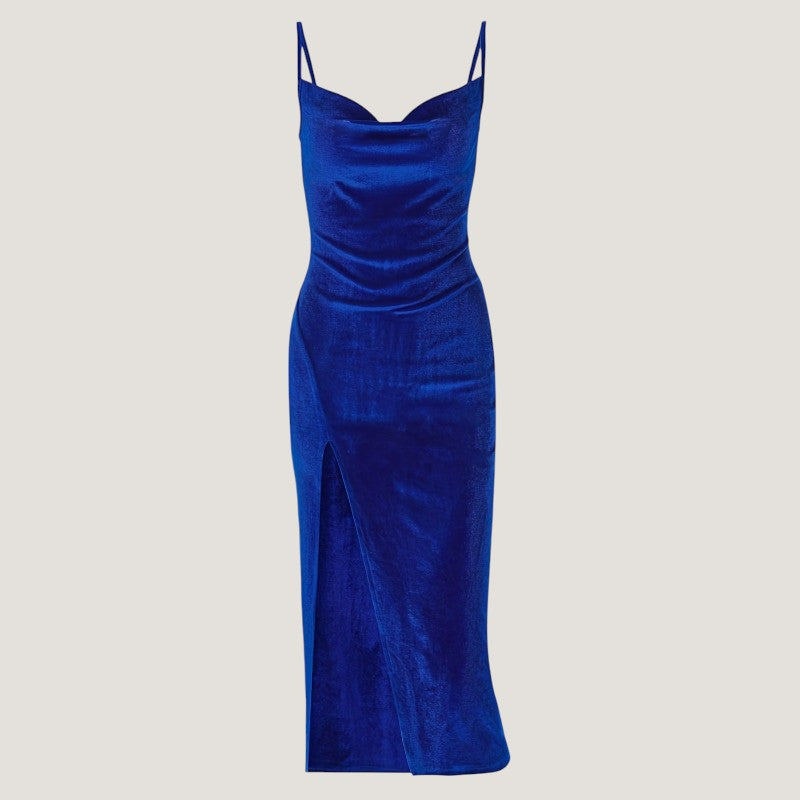 Kvinnors Bodycon Klänning med Fickor och Rynkor 6