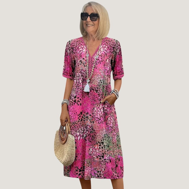 Kvinnors Bohémisk Klänning Lätt Flöde 3