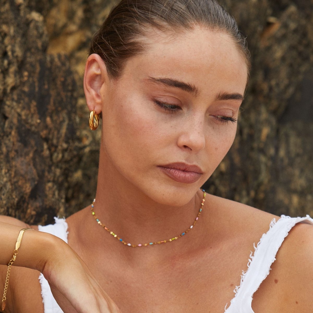 Kvinnors Choker Halsband Flerfärgad Design 7