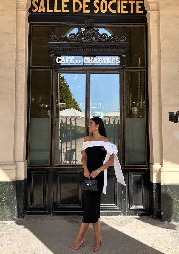 Kvinnors Elegant Klänning Bandage Med En Axel 5