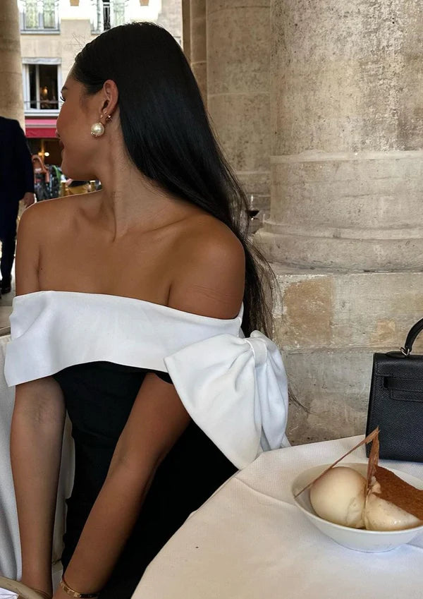 Kvinnors Elegant Klänning Bandage Med En Axel 6