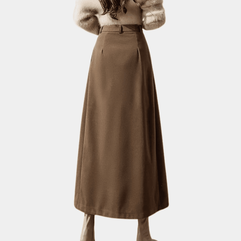 Kvinnors Elegant Maxikjol i Metallisk Silke 1