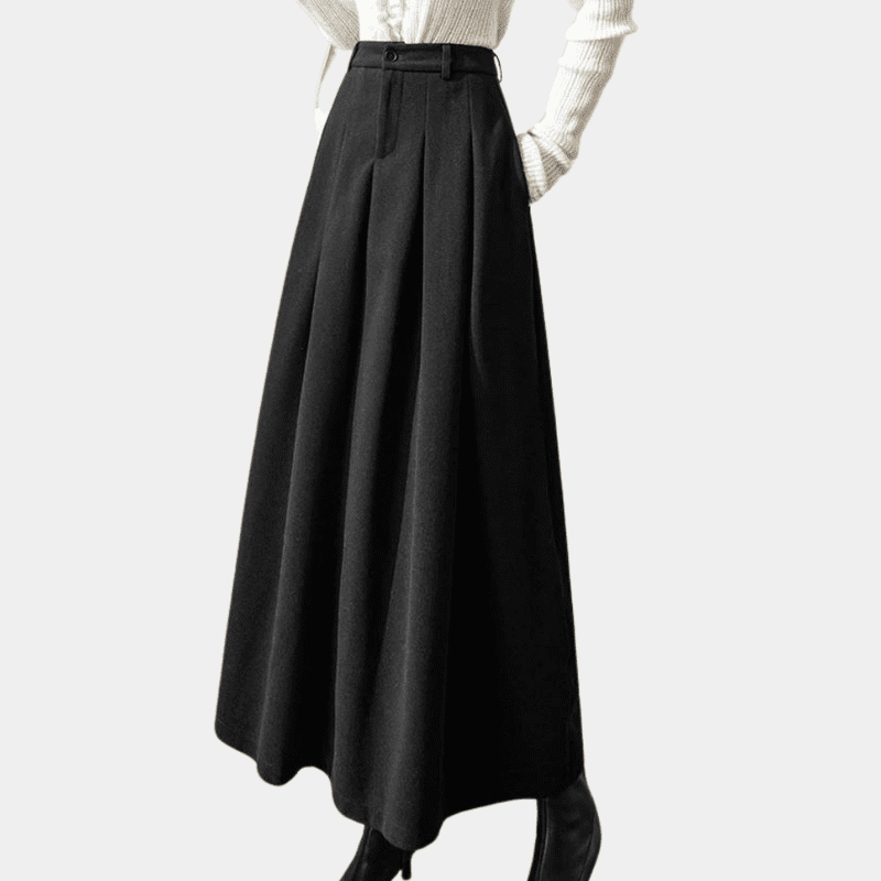 Kvinnors Elegant Maxikjol i Metallisk Silke 4