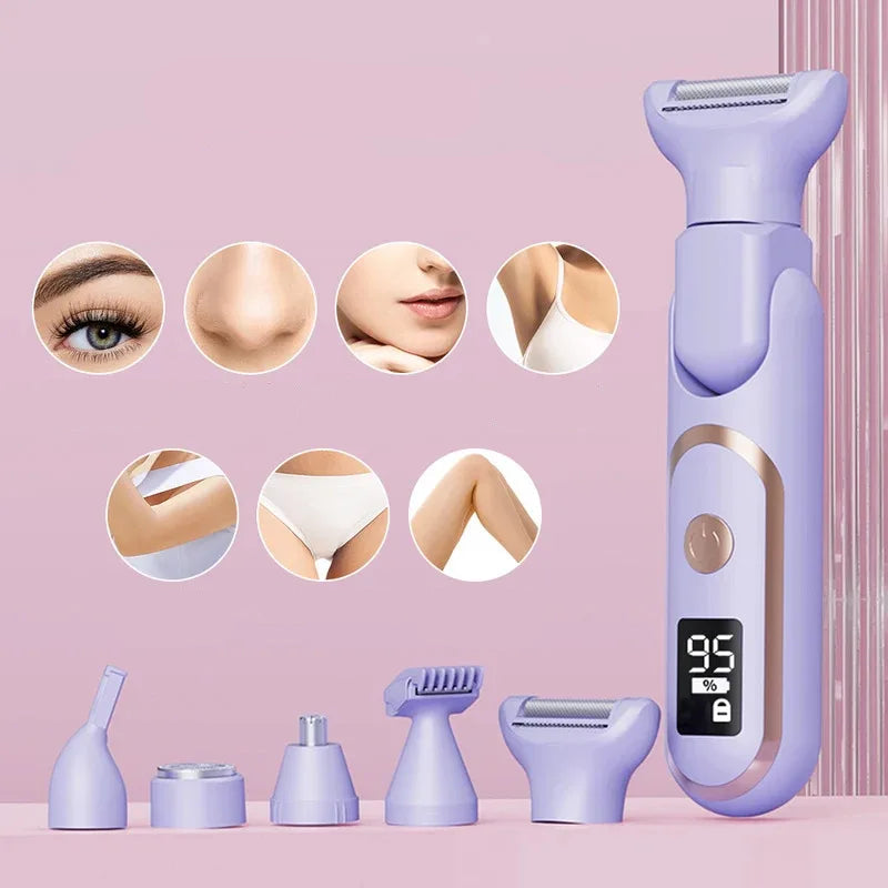 Kvinnors Elektrisk Rakapparat Multifunktionell 5 i 1 med LCD-Skärm 4