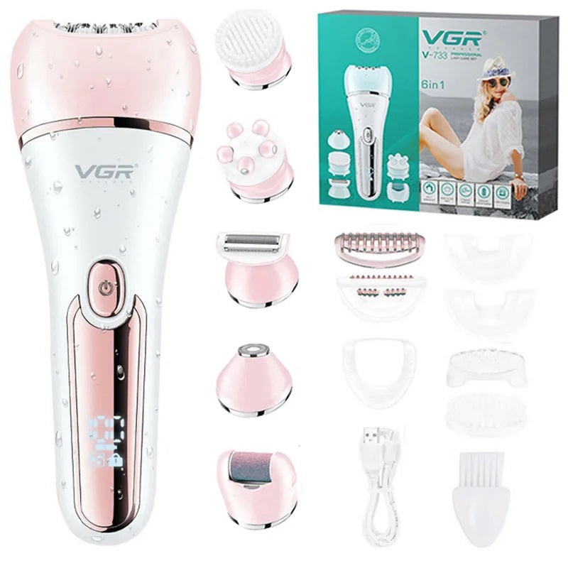 Kvinnors Elektriska Epilator Multifunktionell Design Vattentålig 0