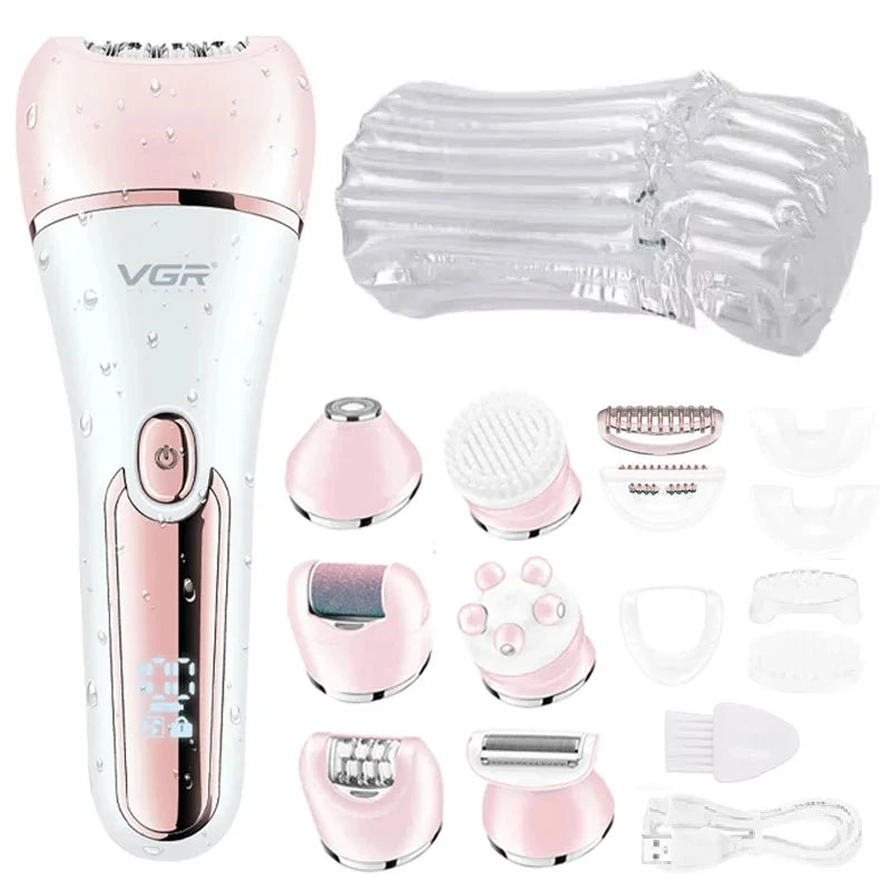 Kvinnors Elektriska Epilator Multifunktionell Design Vattentålig 6