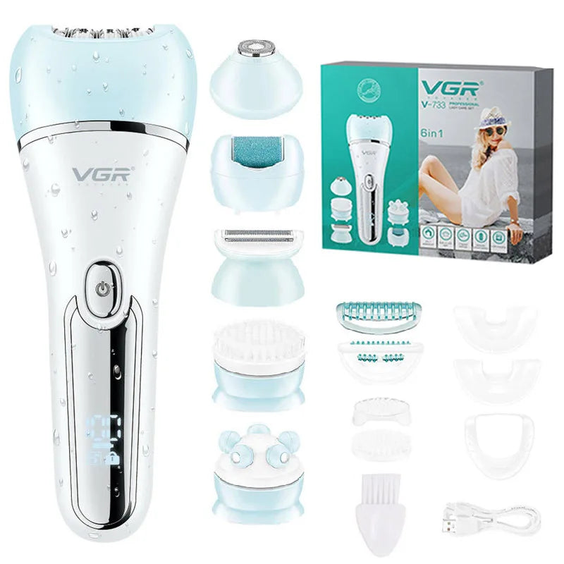Kvinnors Elektriska Epilator Multifunktionell Design Vattentålig 7