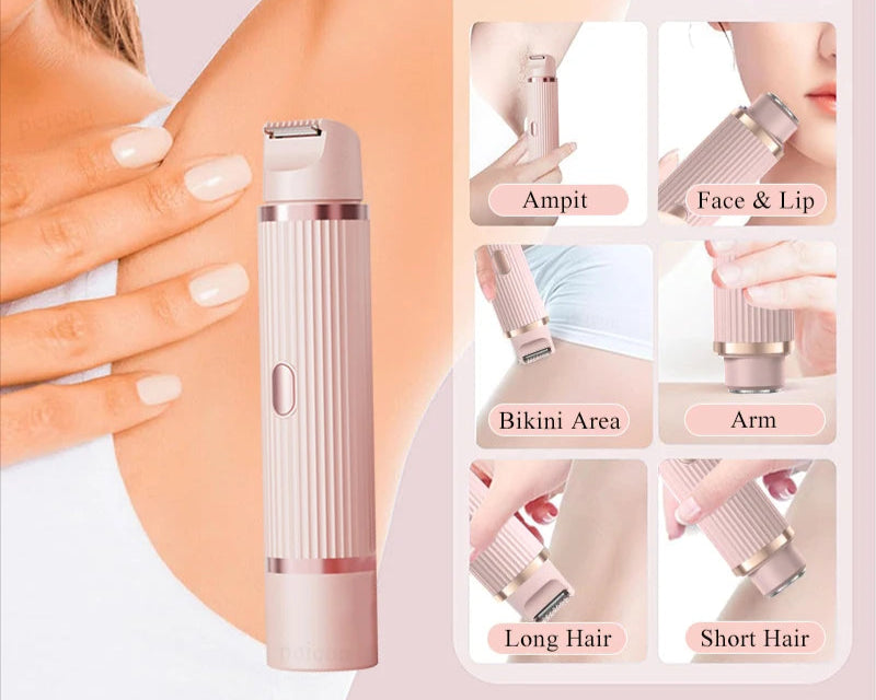Kvinnors Elektriska Rakapparat för Ansikte och Kropp – Bästa Rakapparaten för Våt och Torr Användning 1
