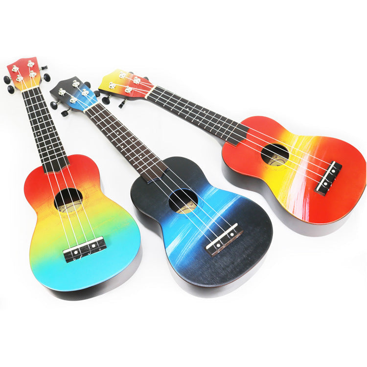 Kvinnors Färgstarka Ukulele Bärbar Design 1
