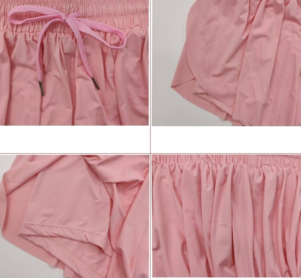 Kvinnors Fitnessshorts 2-i-1 Flowing 4