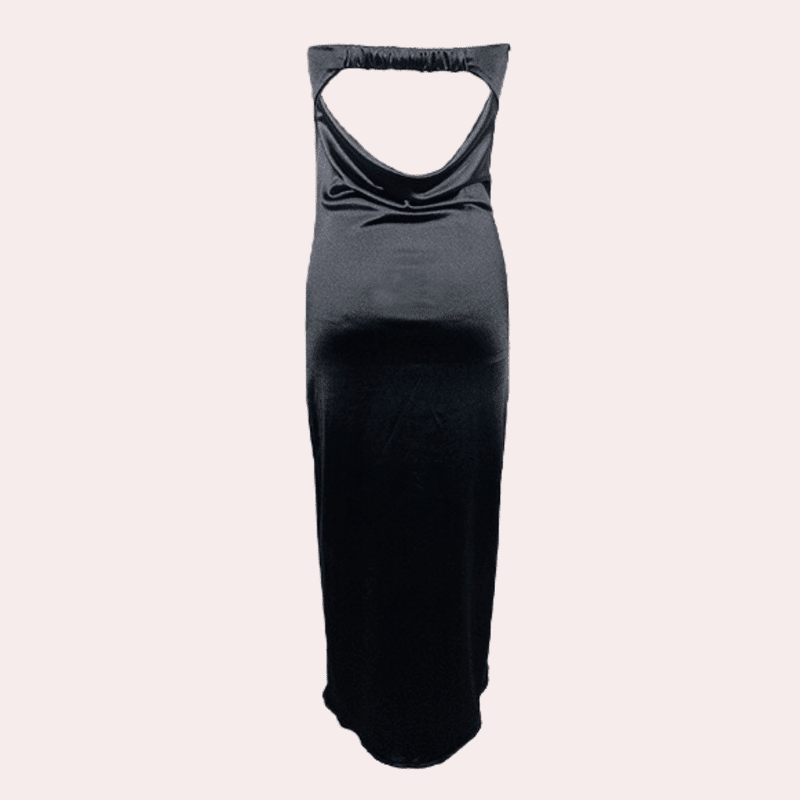 Kvinnors Flödande Klänning Satin Polyester 3