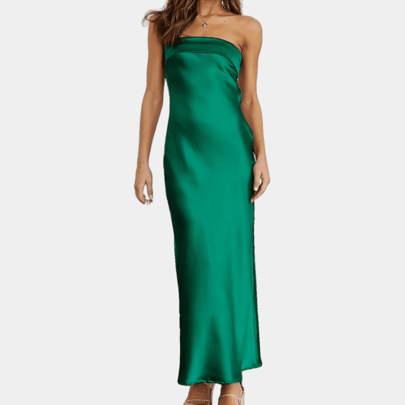 Kvinnors Flödande Klänning Satin Polyester 5