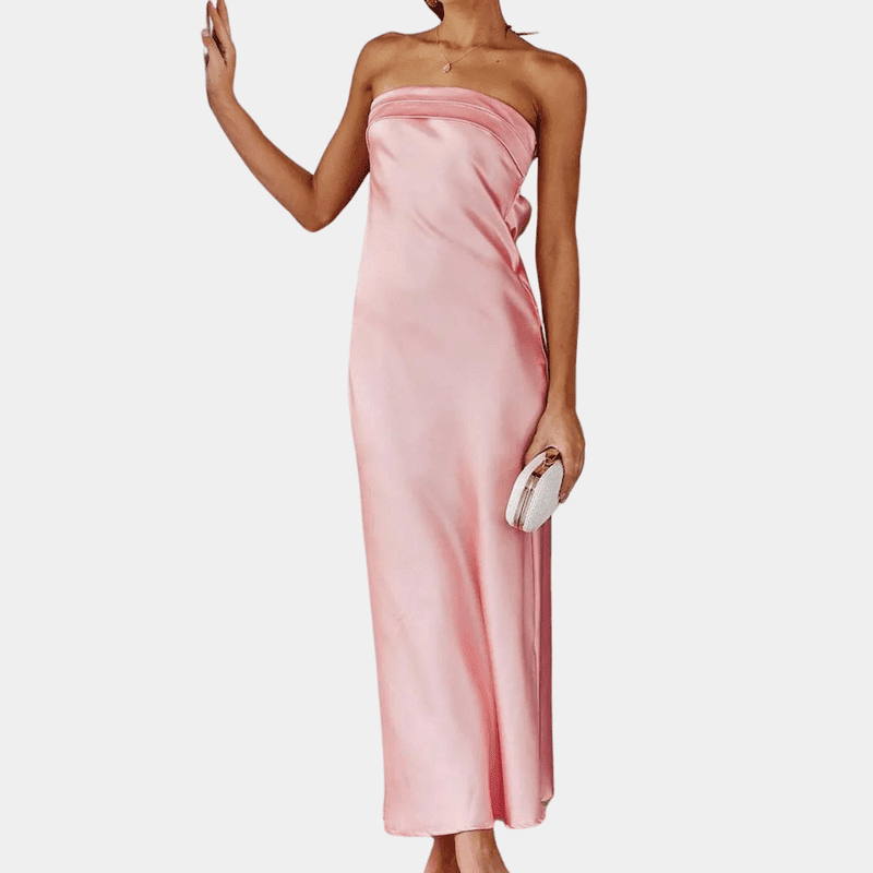 Kvinnors Flödande Klänning Satin Polyester 7