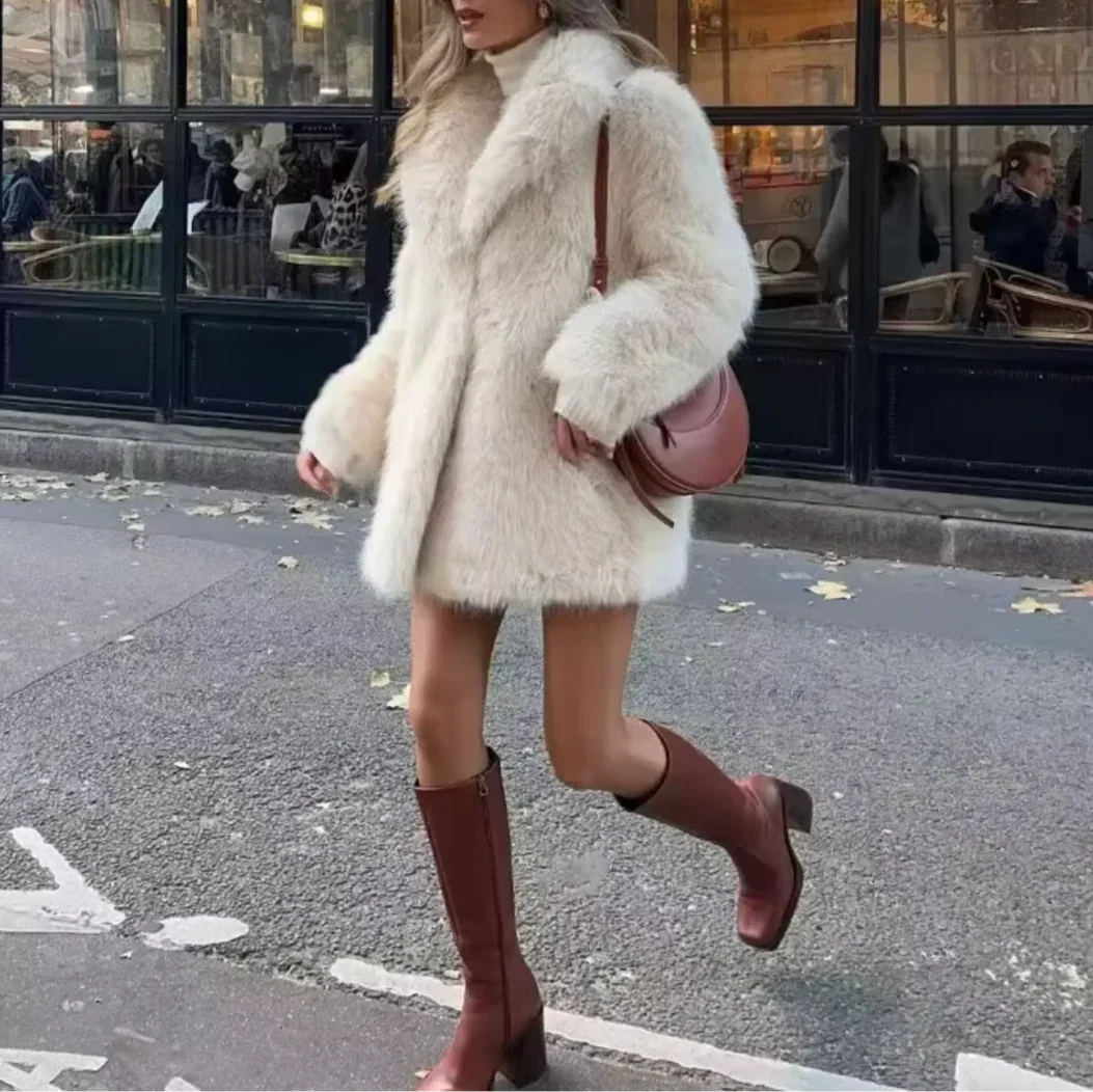 Kvinnors Fuskpälsjacka Chic 1