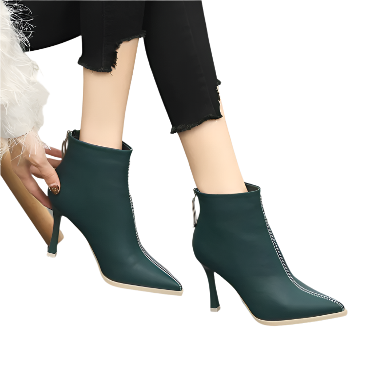 Kvinnors Hälskor med Spetsig Bakre Dragkedja 0