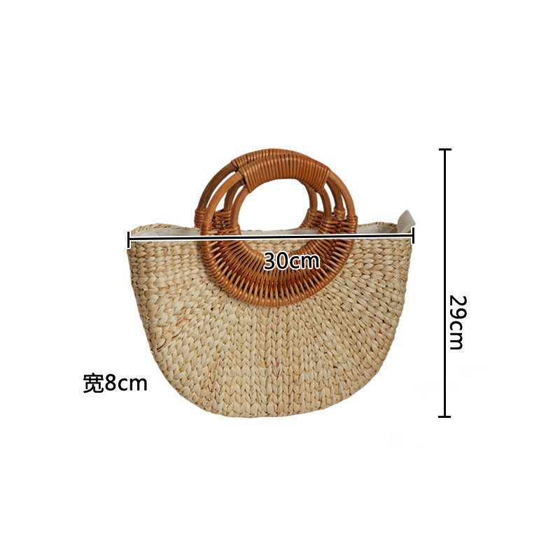 Kvinnors Handgjorda Strandväska med Flätade Handtag 9
