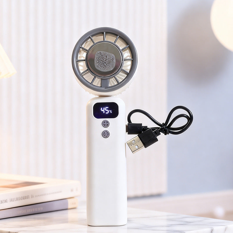 Kvinnors Handhållen Fläkt med LED-Display och USB-Laddning 2
