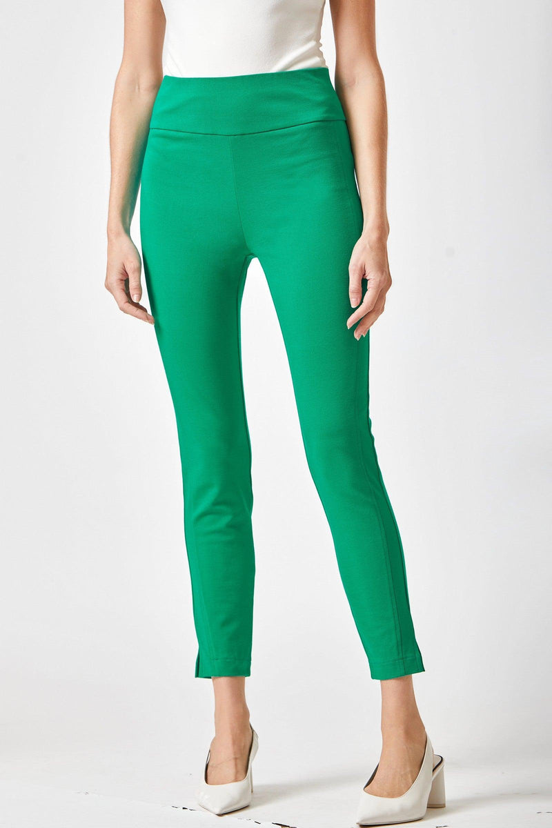 Kvinnors Hög Midja Byxor Slim Fit Ponte Knit 10