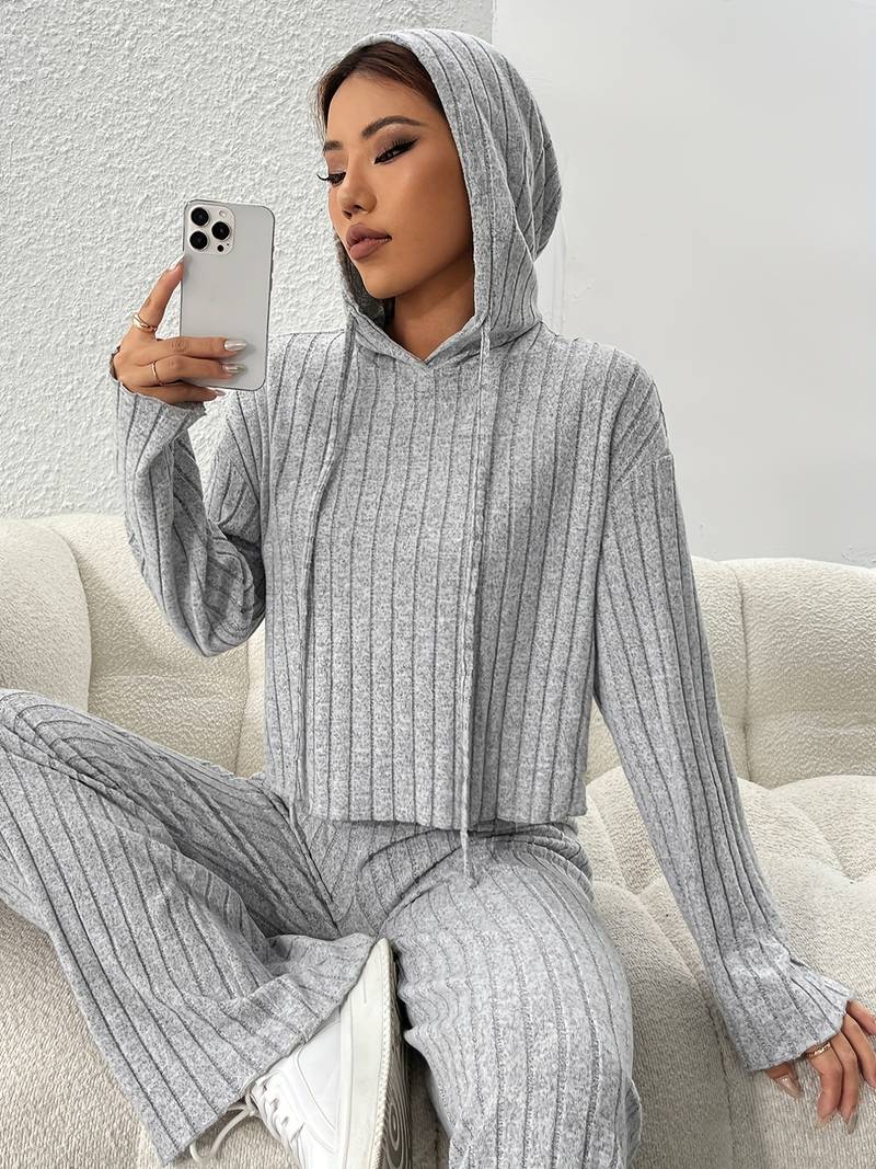 Kvinnors Hoodie Set Mysig Stil Modern Design 4