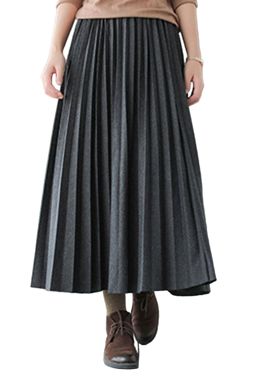 Kvinnors Höstkjol Veckad Grå Svart 1