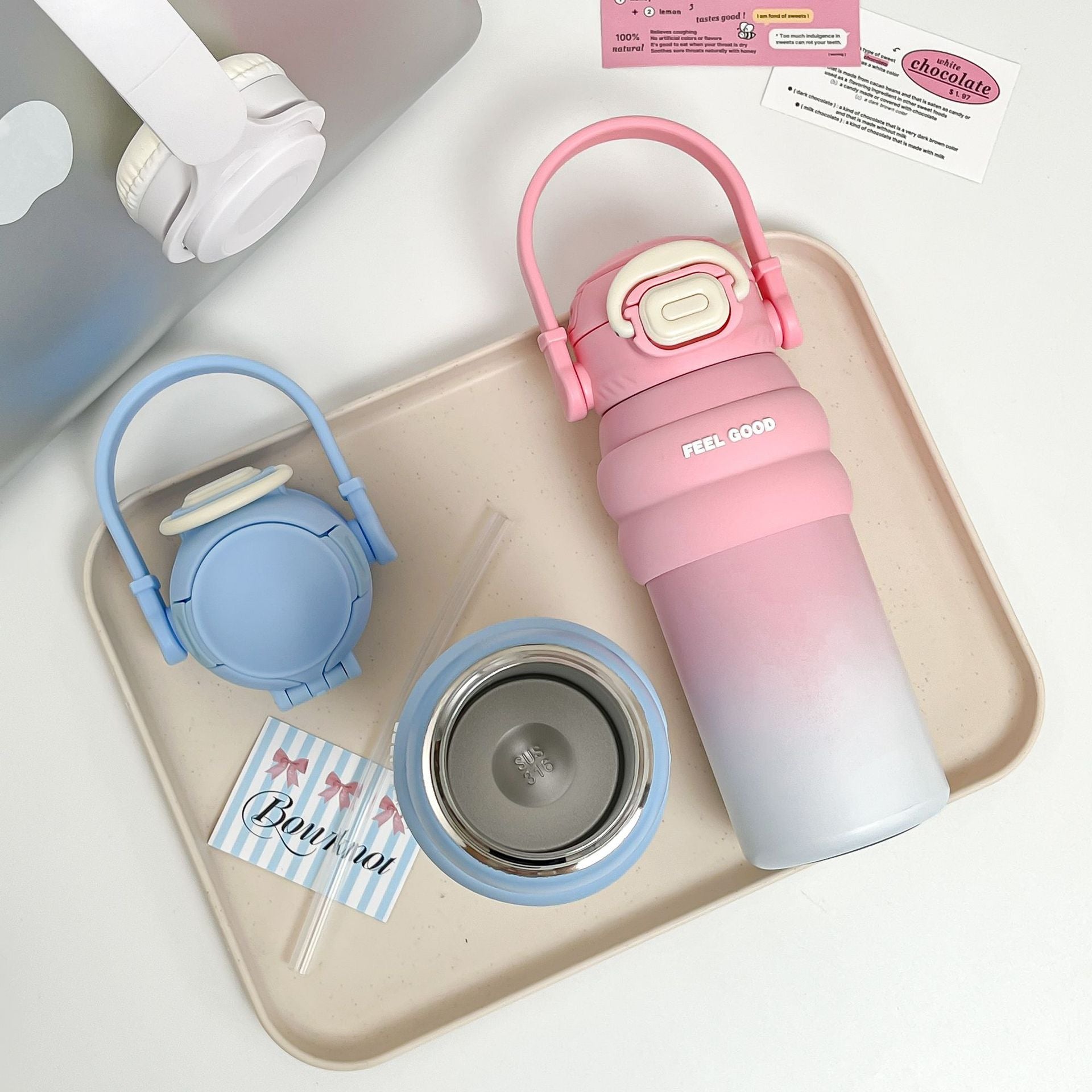 Kvinnors Isolerad Vattenflaska Med Ergonomiskt Handtag Modern Design 3