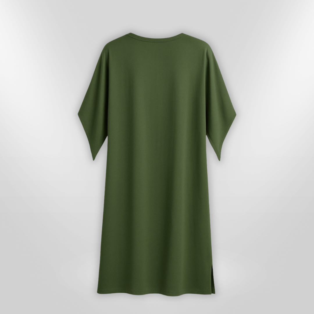 Kvinnors Klänning Flödande V-ringning Mjuk Lättvävd 4