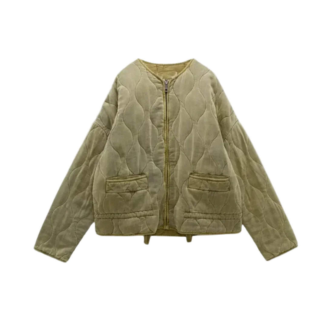 Kvinnors Kviltad Jacka Trendig 0