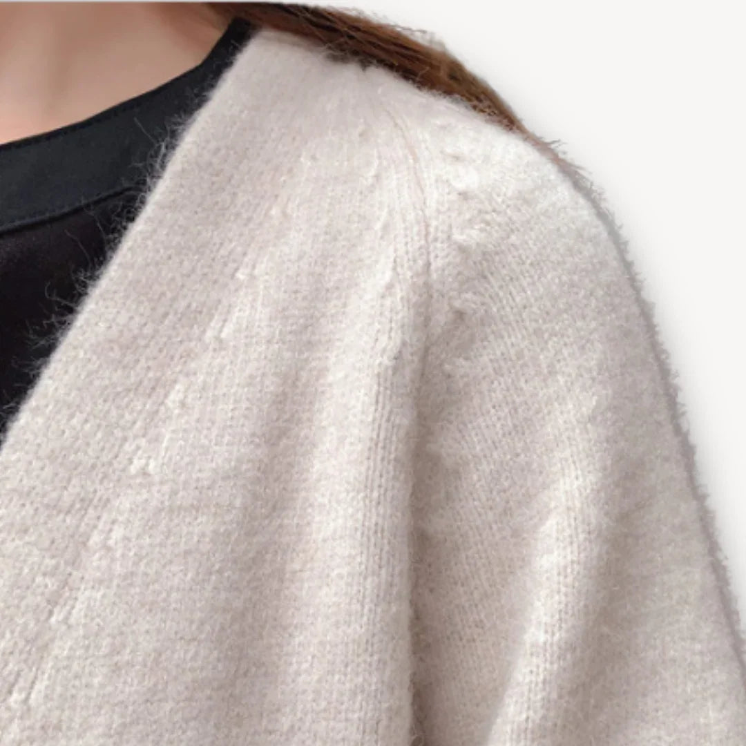 Kvinnors Lång Cardigan Öppen Framsida 7