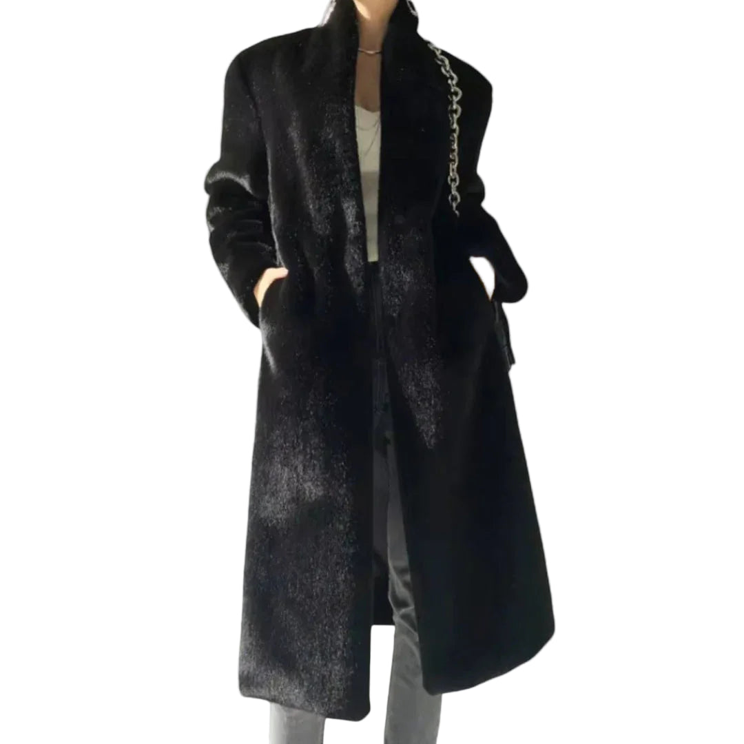 Kvinnors Lång Kappa i Chic Design 0