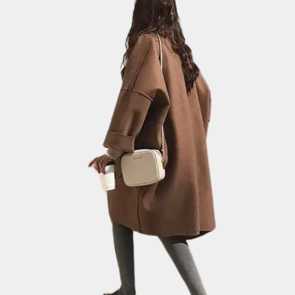 Kvinnors Lång Trenchcoat med Vintage Stil 2